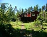 Cottage Solglntan, near the lake with rowing boat