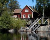 Ferienhaus in Smaland mit Bootsteg Sauna am  See