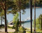 House bordering on the sea in Stockholm Archipelago