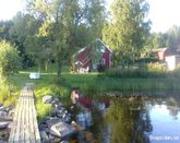 Red log cabin 20 metres from lake Lygnern, Halland